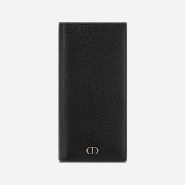 디올 버티컬 롱 월렛 CD 아이콘 그레인드 카프스킨 2ESBC002CDI_H00N