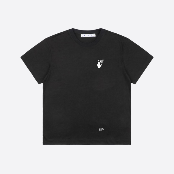 오프 화이트 카라바지오 애로우 S/S 티셔츠 블랙/화이트