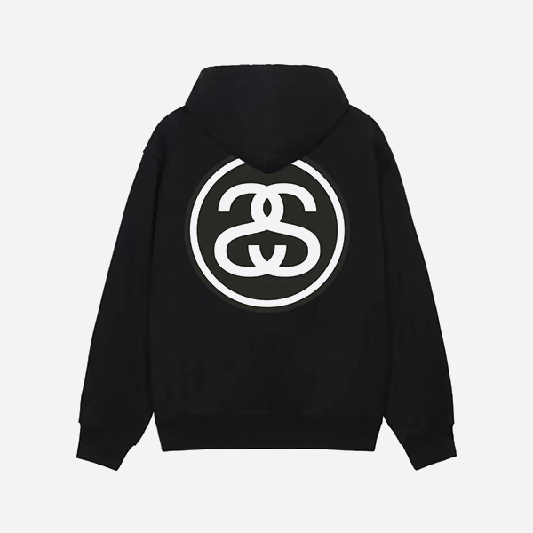 스투시 FW23 SS-LINK 집 후드 블랙