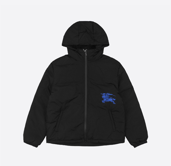 버버리 24Fw 블루 워호스 후드 다운 자켓