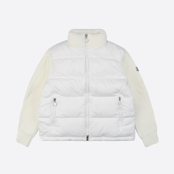 몽클레르 24Fw 5-그리드 플레이드 다운 자켓 화이트