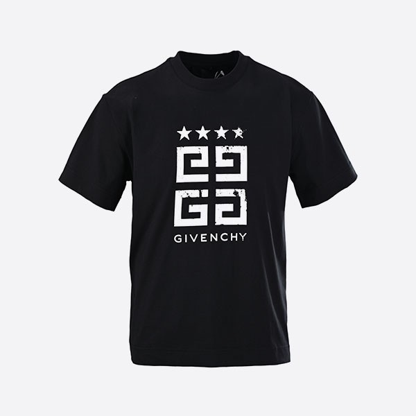 지방시 4G 스타 코튼 저지 티셔츠 블랙