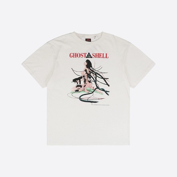 세인트 마이클 GHOST IN THE SHELL 티셔츠 화이트