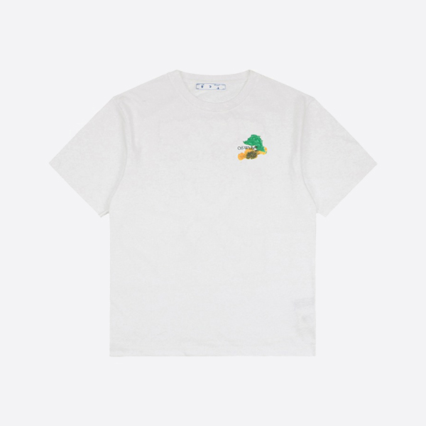 오프 화이트 브러쉬 애로우 슬림 S/S 티셔츠 화이트