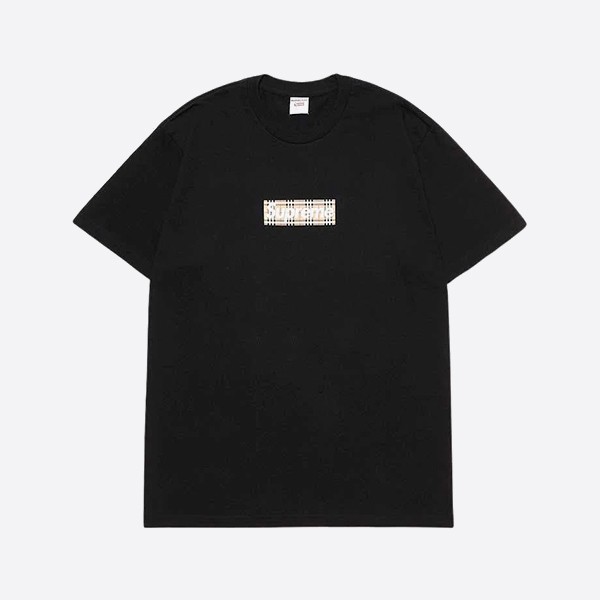 슈프림 X 버버리 박스 로고 티셔츠 블랙