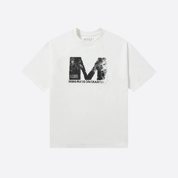 MM6 메종 마르지엘라 페이드 M 티셔츠 화이트